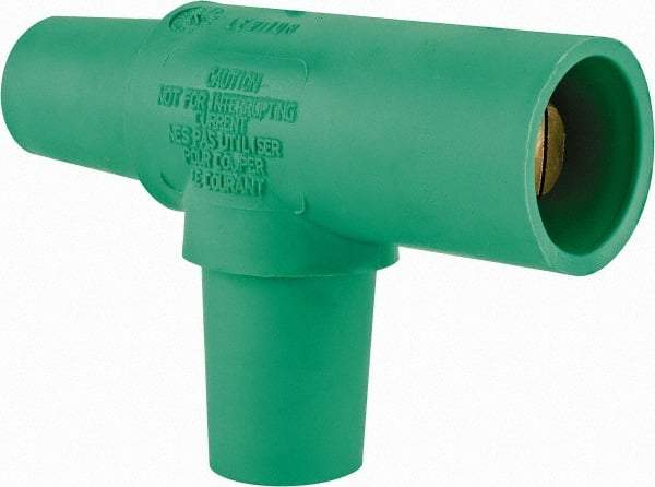 Leviton - 3R NEMA Rated, 600 Volt, 400 Amp, Female-Female-Male, Cam Type, Tapping Tee - Green - Apex Tool & Supply