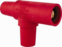 Leviton - 3R NEMA Rated, 600 Volt, 400 Amp, Female-Female-Male, Cam Type, Tapping Tee - Red - Apex Tool & Supply