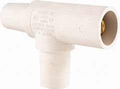Leviton - 3R NEMA Rated, 600 Volt, 400 Amp, Female-Female-Male, Cam Type, Tapping Tee - White - Apex Tool & Supply