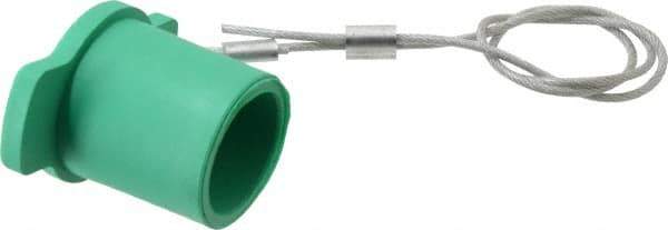 Leviton - 3R NEMA Rated, Female, Green Single Pole Protective Cap - For Use with Male Plug - Apex Tool & Supply