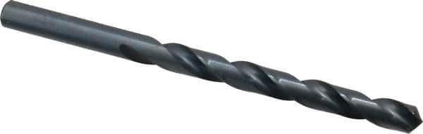 Cleveland - Letter M 118° High Speed Steel Jobber Drill - Oxide Finish, Right Hand Cut, Spiral Flute, Straight Shank, 4-3/8" OAL, Standard Point - Apex Tool & Supply