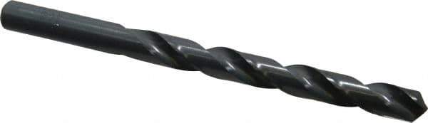 Cleveland - Letter T 118° High Speed Steel Jobber Drill - Oxide Finish, Right Hand Cut, Spiral Flute, Straight Shank, 4-7/8" OAL, Standard Point - Apex Tool & Supply