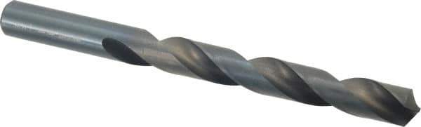 Cleveland - 43/64" 118° High Speed Steel Jobber Drill - Oxide Finish, Right Hand Cut, Spiral Flute, Straight Shank, 7-5/8" OAL, Standard Point - Apex Tool & Supply