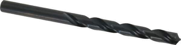 Cleveland - 7.9mm 118° High Speed Steel Jobber Drill - Oxide Finish, Right Hand Cut, Spiral Flute, Straight Shank, 4.606" OAL, Standard Point - Apex Tool & Supply