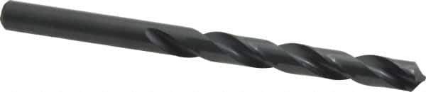 Cleveland - 8.5mm 118° High Speed Steel Jobber Drill - Oxide Finish, Right Hand Cut, Spiral Flute, Straight Shank, 4.606" OAL, Standard Point - Apex Tool & Supply