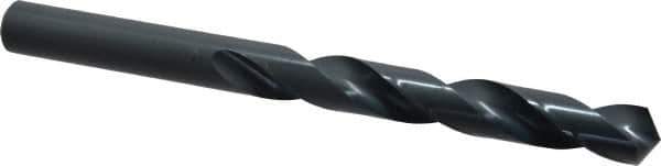 Cleveland - 14.5mm 118° High Speed Steel Jobber Drill - Oxide Finish, Right Hand Cut, Spiral Flute, Straight Shank, 6.654" OAL, Standard Point - Apex Tool & Supply