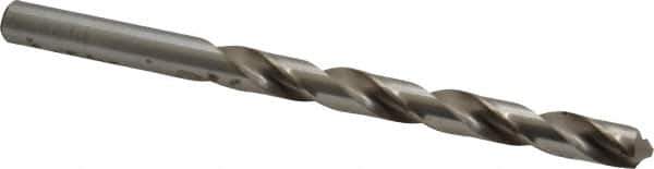 Cleveland - 19/64" 118° High Speed Steel Jobber Drill - Bright Finish, Right Hand Cut, Spiral Flute, Straight Shank, 4-3/8" OAL, Standard Point - Apex Tool & Supply