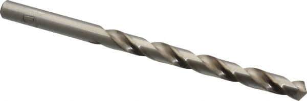 Cleveland - Letter D 118° High Speed Steel Jobber Drill - Bright Finish, Right Hand Cut, Spiral Flute, Straight Shank, 4" OAL, Standard Point - Apex Tool & Supply