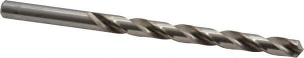 Cleveland - Letter F 118° High Speed Steel Jobber Drill - Bright Finish, Right Hand Cut, Spiral Flute, Straight Shank, 4-1/8" OAL, Standard Point - Apex Tool & Supply