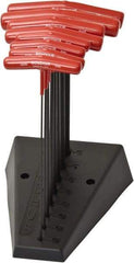Bondhus - 8 Piece, T-Handle Cushion Grip Hex Key Set - 2 to 10mm Range, Protanium High Torque Steel - Apex Tool & Supply