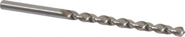 Cleveland - #8 118° High Speed Steel Jobber Drill - Bright Finish, Right Hand Cut, Spiral Flute, Straight Shank, 3-5/8" OAL, Standard Point - Apex Tool & Supply