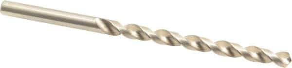 Cleveland - #9 118° High Speed Steel Jobber Drill - Bright Finish, Right Hand Cut, Spiral Flute, Straight Shank, 3-5/8" OAL, Standard Point - Apex Tool & Supply