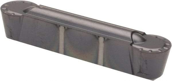 Kennametal - 250R GMN Grade KC5010, 6.35mm Cutting Width Carbide Grooving Insert - 5.2mm Max Depth of Cut, Neutral, 1/8" Corner Radius, TiAlN Finish - Apex Tool & Supply