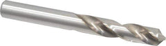 Cleveland - 5/16" 118° Spiral Flute High Speed Steel Screw Machine Drill Bit - Bright Finish, Right Hand Cut, 1-5/8" Flute Length, 2-13/16" OAL, Standard Point, Straight Shank - Apex Tool & Supply