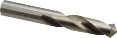 Cleveland - 5/8" 118° Spiral Flute High Speed Steel Screw Machine Drill Bit - Bright Finish, Right Hand Cut, 2-3/4" Flute Length, 4-1/4" OAL, Standard Point, Straight Shank - Apex Tool & Supply