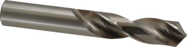 Cleveland - 11/16" 118° Spiral Flute High Speed Steel Screw Machine Drill Bit - Bright Finish, Right Hand Cut, 2-7/8" Flute Length, 4-5/8" OAL, Standard Point, Straight Shank - Apex Tool & Supply