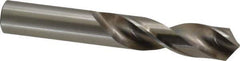 Cleveland - 11/16" 118° Spiral Flute High Speed Steel Screw Machine Drill Bit - Bright Finish, Right Hand Cut, 2-7/8" Flute Length, 4-5/8" OAL, Standard Point, Straight Shank - Apex Tool & Supply