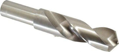 Cleveland - 1-1/4" 118° Spiral Flute High Speed Steel Screw Machine Drill Bit - Bright Finish, Right Hand Cut, 4-3/8" Flute Length, 6-3/4" OAL, Standard Point, Straight Shank - Apex Tool & Supply
