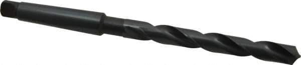 Cleveland - 37/64", 2MT 118° Point High Speed Steel Taper Shank Drill Bit - Oxide Finish, 4-7/8" Flute Length, 8-3/4" OAL, Spiral Flute, Series 2410 - Apex Tool & Supply