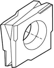 Kennametal - SPHX15T6 Grade KCPK30 Carbide Milling Insert - TiN/TiCN/Al2O3 Finish, 0.2598" Thick, 15mm Inscribed Circle - Apex Tool & Supply