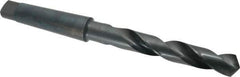 Cleveland - 1", 4MT 118° Point High Speed Steel Taper Shank Drill Bit - Oxide Finish, 6-3/8" Flute Length, 12" OAL, Spiral Flute, Series 2412 - Apex Tool & Supply
