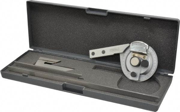 Fowler - 6, 12 Inch Long Blade, 360° Max Measurement, Bevel Protractor - Accuracy up to 5 Min, 1° Dial Graduation - Apex Tool & Supply