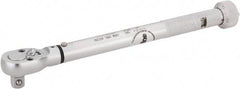 Value Collection - 3/8" Drive Micrometer Type Ratchet Head Torque Wrench - 4 Ft/Lb to 20 Ft/Lb Torque, 10" OAL, 0.2 Ft/Lb Graduation - Apex Tool & Supply