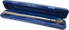 Value Collection - 1/2" Drive Micrometer Type Ratchet Head Torque Wrench - 20 Ft/Lb to 80 Ft/Lb Torque, 16" OAL, 0.6 Ft/Lb Graduation - Apex Tool & Supply