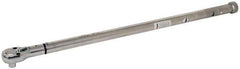 Value Collection - 3/4" Drive Micrometer Type Ratchet Head Torque Wrench - 90 Ft/Lb to 300 Ft/Lb Torque, 31" OAL, 1-1/2 Ft/Lb Graduation - Apex Tool & Supply