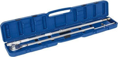 Value Collection - 1" Drive Micrometer Type Ratchet Head Torque Wrench - 500 Ft/Lb to 1,500 Ft/Lb Torque, 73" OAL, 10 Ft/Lb Graduation - Apex Tool & Supply