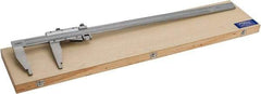 Fowler - 0 to 24" Stainless Steel Vernier Caliper - 0.02mm Graduation, 4" Jaw Depth, 0.003" Accuracy, Includes Inside Diameter, Outside Diameter - Apex Tool & Supply