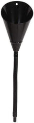 Value Collection - 2 Qt Capacity Steel Funnel - 1/2" Tip OD, 17" Flexible Spout, Black - Apex Tool & Supply