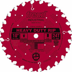 Freud - 10" Diam, 5/8" Arbor Hole Diam, 24 Tooth Wet & Dry Cut Saw Blade - Carbide-Tipped, Standard Round Arbor - Apex Tool & Supply