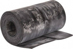 Made in USA - 1/8" Thick x 6" Wide x 60" Long, Plain Backed Buna-N Rubber Strip - Stock Length, 70 Shore A Durometer, 2,500 psi Tensile Strength, -20 to 170°F, Black - Apex Tool & Supply