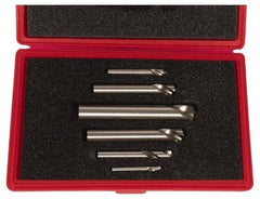 Cleveland - 1/4 to 1 Inch Body Diameter, 1 to 1-3/4 Inch Flute Length, 120° Point Angle, Spotting Drill Set - 4 to 8 Inch Overall Length, Series 2645, Bright Finish, High Speed Steel, Includes Six Spotting and Centering Drills - Apex Tool & Supply