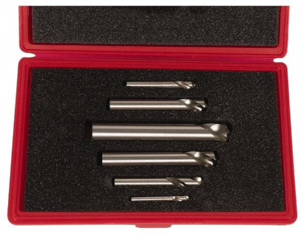 Cleveland - 6 Piece 90° 1/4 to 1" Spotting Drill Set - Apex Tool & Supply
