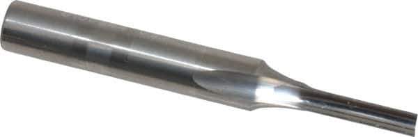 Onsrud - 1/8" Diam, 1/4" Shank Diam, 1/2" Length of Cut, 1 Flute Single Edge Straight Router Bit - 2" Overall Length, Left Hand Cut, Solid Carbide - Apex Tool & Supply