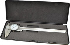 Fowler - 0" to 8" Range, 0.001" Graduation, 0.1" per Revolution, Dial Caliper - White Face, 2" Jaw Length - Apex Tool & Supply