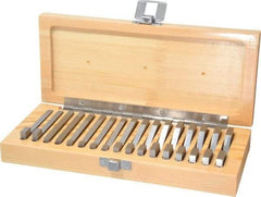 TESA Brown & Sharpe - 0.25 to 45° Angle, 3 Inch Long, Angle Block Set - 50-55 Rc Hardness, 17 Pieces - Apex Tool & Supply