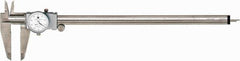 TESA Brown & Sharpe - 0" to 12" Range, 0.001" Graduation, 0.1" per Revolution, Dial Caliper - White Face, 2.5" Jaw Length - Apex Tool & Supply