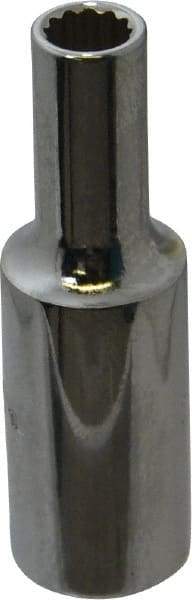 Proto - 1/4", 3/8" Drive, Deep Hand Socket - 12 Points, 2-1/8" OAL, Chrome Finish - Apex Tool & Supply
