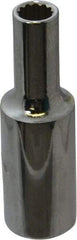 Proto - 1/4", 3/8" Drive, Deep Hand Socket - 12 Points, 2-1/8" OAL, Chrome Finish - Apex Tool & Supply