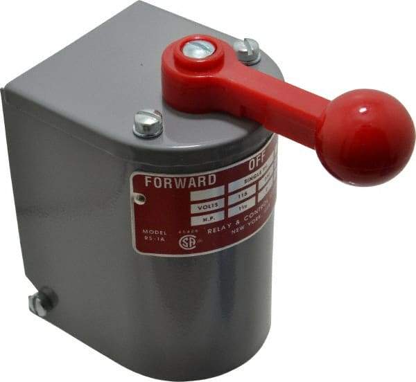 Made in USA - 1 Phase, 230 VAC/VDC Input Volt, Maintained (MA), Enclosed Drum Switch - 4 Inch Wide x 2-1/2 Inch Deep x 4-1/2 Inch High, CSA Certified, UL Listed - Apex Tool & Supply