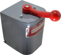 Made in USA - 230 VAC/VDC, 550 VAC Input Volt, Maintained (MA), Enclosed Drum Switch - 5 Inch Wide x 3-1/2 Inch Deep x 5-1/2 Inch High - Apex Tool & Supply