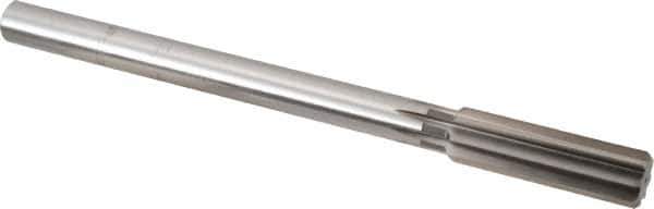 Cleveland - 25/32" High Speed Steel 8 Flute Chucking Reamer - Straight Flute, Straight Shank, 2-1/2" Flute Length, 9-1/2" OAL - Apex Tool & Supply