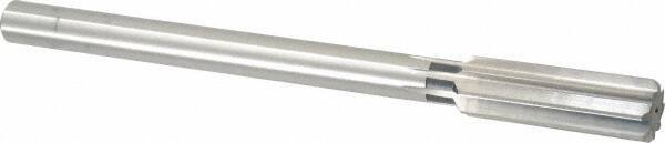 Cleveland - 27/32" High Speed Steel 8 Flute Chucking Reamer - Straight Flute, Straight Shank, 2-1/2" Flute Length, 9-1/2" OAL - Apex Tool & Supply