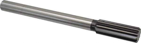 Cleveland - 1-1/8" High Speed Steel 10 Flute Chucking Reamer - Straight Flute, Straight Shank, 2-7/8" Flute Length, 11" OAL - Apex Tool & Supply
