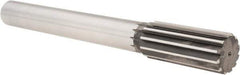 Cleveland - 1-1/2" High Speed Steel 12 Flute Chucking Reamer - Straight Flute, Straight Shank, 3-1/2" Flute Length, 12-1/2" OAL - Apex Tool & Supply