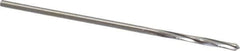 Cleveland - 3/32" High Speed Steel 4 Flute Chucking Reamer - Spiral Flute, Straight Shank, 3/4" Flute Length, 3" OAL - Apex Tool & Supply