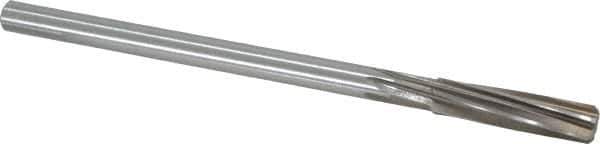 Cleveland - 7/16" High Speed Steel 6 Flute Chucking Reamer - Spiral Flute, Straight Shank, 1-3/4" Flute Length, 7" OAL - Apex Tool & Supply